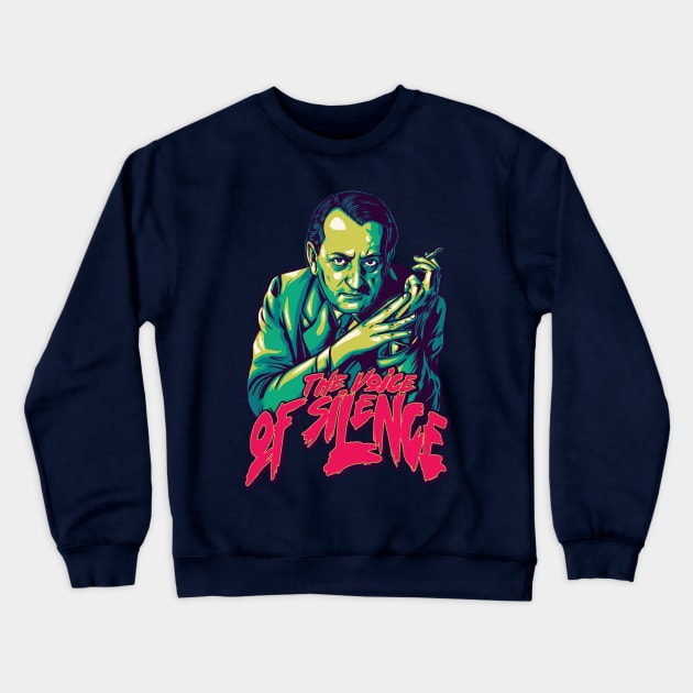 the Voice of Silence pop art Crewneck Sweatshirt by EksTra